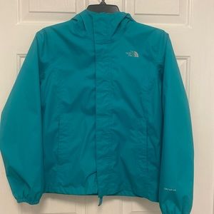 The north face rain coat girls zise M 10/12